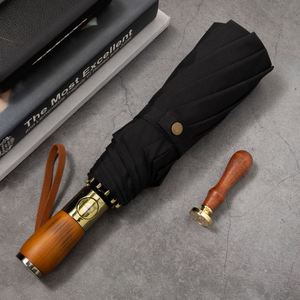 Parapluie pliant professionnel Ten-Bone pour homme, 70 % entièrement automatique, grand format, robuste, renforcé, coupe-vent, design simple et élégant - Product Image 5