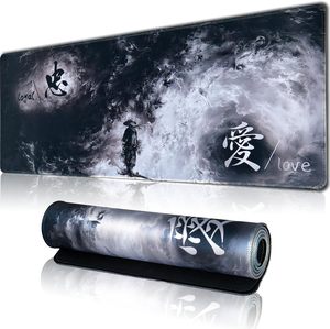 Alfombrilla de Ratón Grande para Juegos en Blanco y Negro, Alfombrilla de Escritorio con Bordes Cosidos, Alfombrilla de Ratón XL - Product Image 2