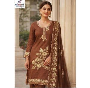 Women's Elegant Ethnic Party Wear Suit Dupatta Traditional Festival Salwar Kameez <b>Dress</b> Collection Stretchable Wrinkle-Free - Product Image 1