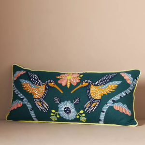 Cotton Handwoven <b>Cushion</b> <b>Cover</b> With Tassels Bohemian Striped Pattern Pillow <b>Cover</b> At Lowest Price Black And White Pillow Case - Product Image 1