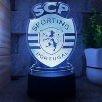 Saudi Sport Football Club USB LED 3D Acrylique Décoratif Bureau Lampe De Table