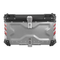 80L X design moto top box peut mettre deux casques intégraux casque vélo boîte de livraison casques moto intégral aluminium queue cas