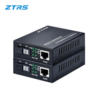 Convertidor de Medios de Fibra Gigabit ZTRS 10/100/1000M, 1 Puerto RJ45 a 1000BASE-LX SC, Convertidor de Ethernet a Fibra Óptica para Cámara IP
