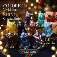 Artisanat en améthyste et quartz rose naturels, directement de l'usine, animaux en résine de quartz rose pour cadeaux d'affaires