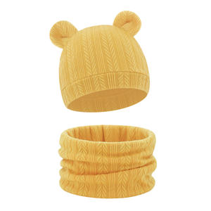 <span class=keywords><strong>Pull</strong></span> à oreilles de blé de couleur unie européenne et américaine Chapeau <span class=keywords><strong>Mickey</strong></span> Chapeau pour bébé Écharpe chaude double face Ensemble deux pièces pour bébé - Product Image 6