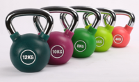 Kettlebell en fonte massif enduit de PU BLD, poignée antidérapante, anti-rayures, écologique, durable, portable, réglable pour l'entraînement du corps entier
