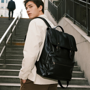 Commercio all'ingrosso di alta qualità nero Top in <span class=keywords><strong>pelle</strong></span> di grano <span class=keywords><strong>zaino</strong></span> da <span class=keywords><strong>uomo</strong></span> fatto a mano retrò in vera <span class=keywords><strong>pelle</strong></span> <span class=keywords><strong>zaino</strong></span> per Laptop per uso quotidiano - Product Image 3