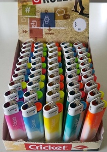 Refillable <b>Plastic</b> <b>Cricket</b> Lighters <b>Set</b> for Party Use with Colorful Cases Fun Phrases & Windproof Design - Product Image 4
