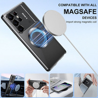 Coque de téléphone magnétique en alliage d'aluminium pour Samsung Galaxy S24 S23 S25 Ultra Metal Fragrance Foldable Bracket Back Cover
