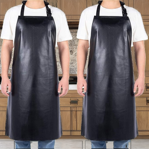 Delantal de Cocina Unisex de Cuero Negro sin Mangas, Ajustable, Lavable, para Uso Doméstico y en Restaurantes - Product Image 2
