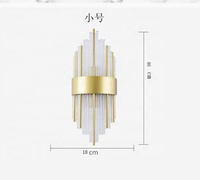 Appliques murales LED dorées modernes, luminaires d'intérieur en verre/cristal, lampes murales LED, luminaires LED