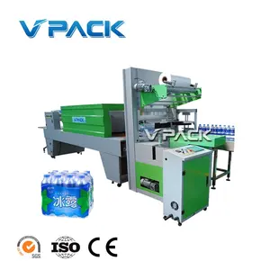 Automatic heat shrink wrapping shrink packing machine for small pet bottle water beverage bottling plant