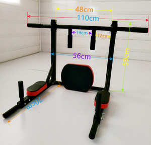 BunnyHi YTXS001 Soporte de inmersión de acero portátil de alta resistencia para uso doméstico <span class=keywords><strong>Barra</strong></span> de <span class=keywords><strong>dominadas</strong></span> horizontal Estación de montaje en <span class=keywords><strong>pared</strong></span> <span class=keywords><strong>Barra</strong></span> de barbilla de puerta - Product Image 2