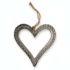 Décoration suspendue en métal en forme de coeur Ornement mural de maison de Noël romantique - Product Image 1