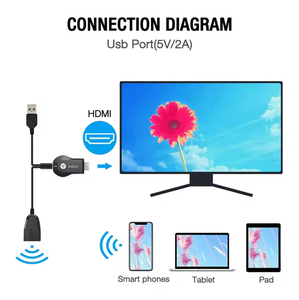 M4 M9 Lecteur multimédia intelligent sans fil WiFi 1080P, clé <span class=keywords><strong>TV</strong></span> WiFi, affichage <span class=keywords><strong>TV</strong></span>, dongle Google, Mira Cast Mac - Product Image 6