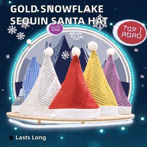 Chapeau de Noël en peluche écologique en velours rouge avec pompon blanc, déguisement de Père Noël, décoration saisonnière pour fête de Noël - Product Image 3