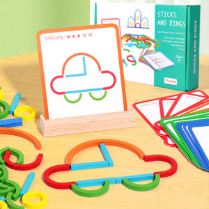 Juguete <span class=keywords><strong>de</strong></span> Madera Creativo con Anillos y Palitos, Rompecabezas Educativo Temprano para el <span class=keywords><strong>Desarrollo</strong></span> <span class=keywords><strong>de</strong></span> la Inteligencia, Juego <span class=keywords><strong>de</strong></span> Aprendizaje <span class=keywords><strong>de</strong></span> Formas y Colores para Niños y Bebés, Regalo STEM - Product Image 2