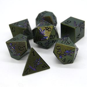 Bán Buôn Kẽm Hợp Kim Đa Diện 7-Mảnh Tắc Kè Hoa Màu Tím Kim Loại <span class=keywords><strong>Dice</strong></span> <span class=keywords><strong>Set</strong></span> - Product Image 6