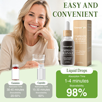 Kruiden vloeibare druppels met druivenpitolie, Ginkgo Biloba, paardenbloem, mariadistel, klis, echinacea, OEM, private label, groothandel