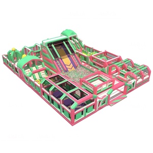 Grande intrattenimento gonfiabile salto trampolino divertente a tema Ninja Park gonfiabile avventura terra attività centro divertimento mondo - Product Image 5