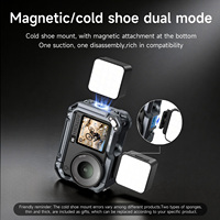 LKTOP Lampe d'appoint pour caméra d'action, rechargeable, portable, magnétique, à intensité variable, alimentation USB, pour diffusion en direct