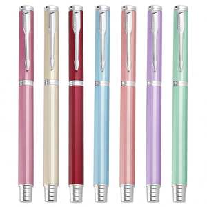 Stylo Roller Parker Rouge Métallique de Qualité Supérieure 1,0 mm, Stylo Bille Professionnel avec LOGO Personnalisé et Boîte Couleur – Offre Promotionnelle - Product Image 2