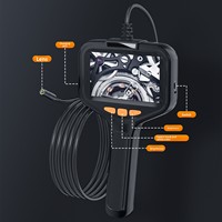 Endoscope HD pour réparation automobile, caméra visuelle, inspection industrielle de canalisations, sonde de dépôts de carbone pour moteur, lumière LED, turbine numérique 4,3 pouces