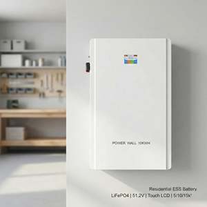 แบตเตอรี่ Power Wall 10KWh LiFePO4 51.2V พร้อมหน้าจอสัมผัส LCD ระบบจัดเก็บพลังงานสำหรับที่อยู่อาศัย - Product Image 4
