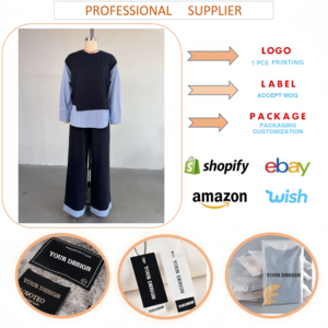 Set da Donna con Maglione <span class=keywords><strong>a</strong></span> Collo Tondo e <span class=keywords><strong>Pantaloni</strong></span> <span class=keywords><strong>a</strong></span> Vita Alta, Completo <span class=keywords><strong>a</strong></span> Due Pezzi con Motivo <span class=keywords><strong>a</strong></span> <span class=keywords><strong>Righe</strong></span> - Product Image 6