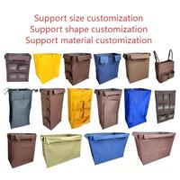 Nouveau design Chariot utilitaire pliable pour hôpitaux et hôtels avec sacs Oxford Nettoyage de vêtements en lin Outils de cuisine mobiles pour la lessive
