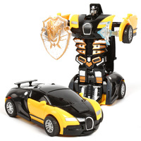 Mainan Mobil Gesek Plastik Model Robot Deformasi Mainan Kendaraan Anak-anak Mainan Mobil Inersia untuk Bermain di Dalam Ruangan Hadiah Mainan untuk Anak Laki-laki