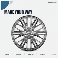 Jantes XINLAI forgées à rayons multiples en Y, 19, 20, 21 pouces, 5x112, finition chrome miroir, jantes en alliage à déport profond pour Audi Q5 SUV de luxe
