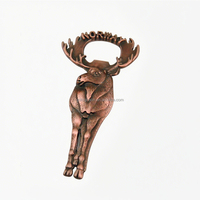 Aimants de réfrigérateur en métal personnalisés en usine, animaux 3D assortis, cerf, aimant de réfrigérateur antique en forme de mouflon