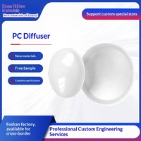 Diffuseur semi-circulaire transparent en polycarbonate PC, plaque granulaire, abat-jour, qualité industrielle, usage général, pour l'exportation