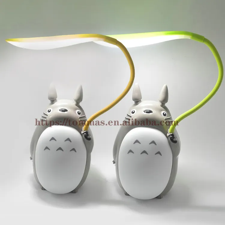 Desk Lamp Wholesale customized Cartoon Totoro Shape Lamp USB Rechargeable Reading Table Desk Lamps for Kids Gift Support Custom