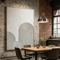 Toile minimaliste à texture 3D, style Wabi-Sabi moderne, rayures colorées, œuvre d'art peinte à la main, peinture décorative pour chambre à coucher, hôtel
