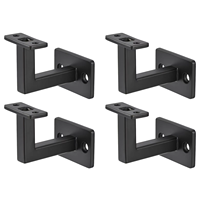 Supports en acier robustes thermolaqués, fixation murale carrée pour rampes d'escalier et étagères, support simple en acier inoxydable