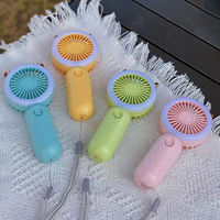 Nouveau mini ventilateur de poche avec lumière nocturne, USB, électrique, rechargeable, petit ventilateur de bureau portable avec batterie au lithium