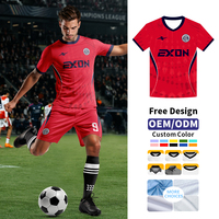 Camiseta de Fútbol Personalizada con Sublimación Completa, Diseño Retro Vintage EXON Elite, Uniforme de Equipo para Hombre y Mujer, Transpirable