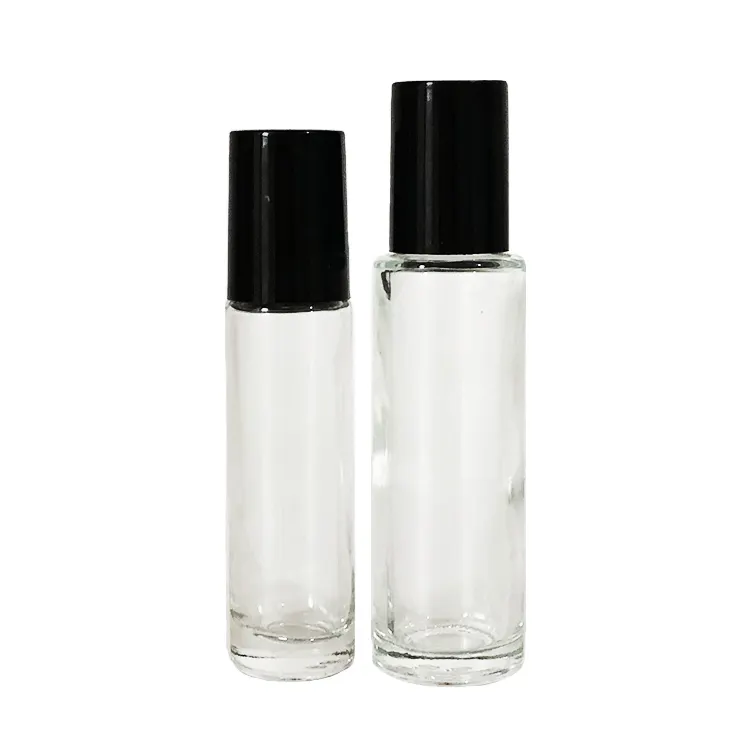 Usine Offre Spéciale 10ml rouleau sur bouteille en verre essentiel/parfum avec boule à roulettes et bouchon à vis coloré