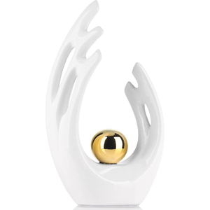 Offre Spéciale Tendance SJY-250310-37 Décoration d'intérieur créative en céramique, design nordique moderne, ailes d'ange blanches, forme d'œuf, pour mariage - Product Image 1