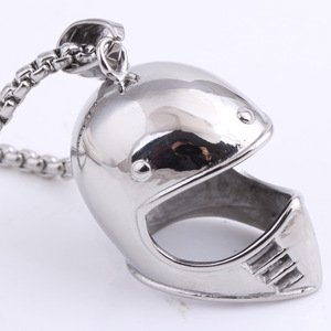 Collar de Acero Inoxidable con Colgante de Casco de Rugby para Hombre, Joyería de Moda Hip Hop, Forma de Máscara, Cadena de 60 cm - Product Image 3