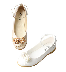Filles décontractées pour enfants plat laser été pu rubbet supérieur tpr sangle beige pu insolesandals chaussures - Product Image 1