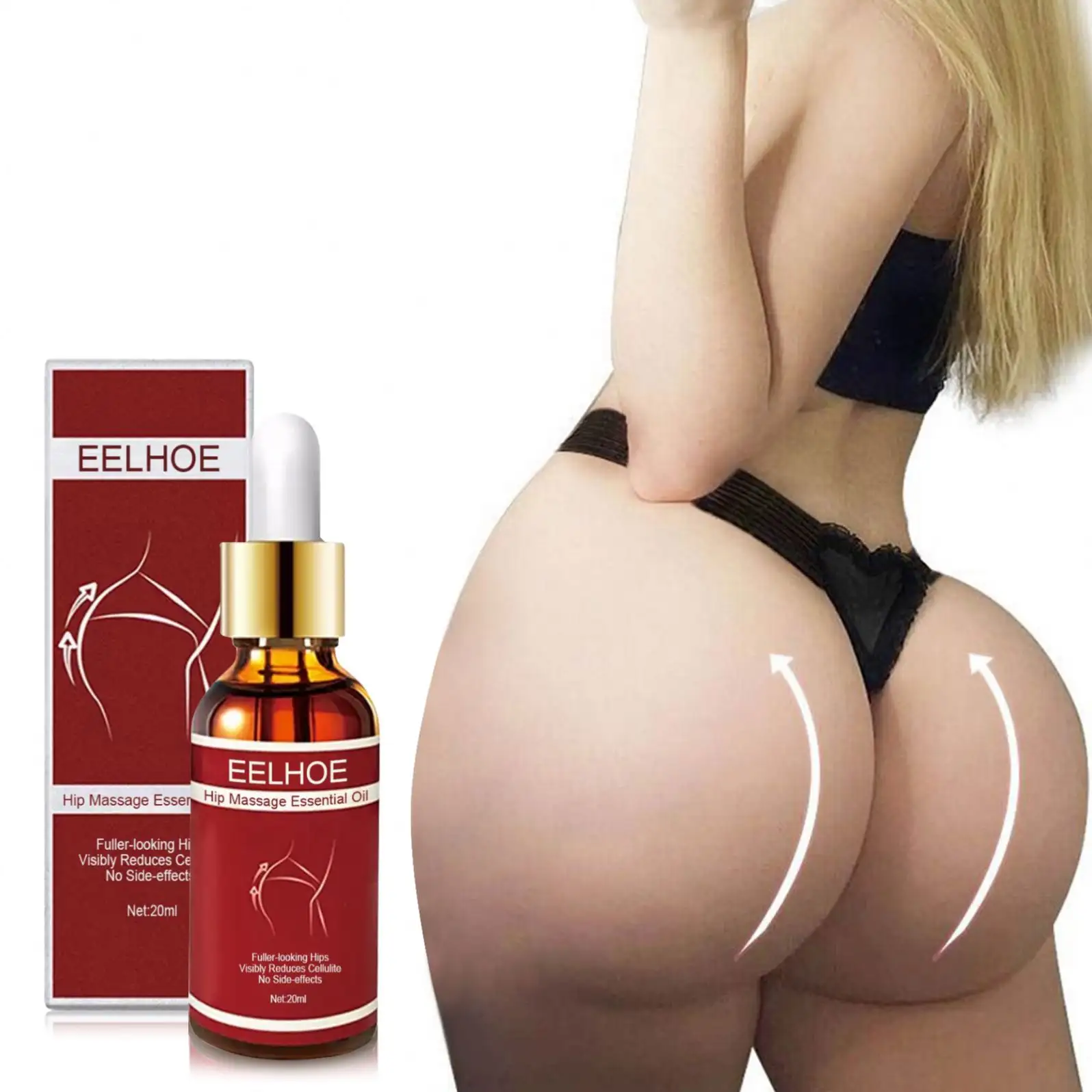 Costom glutei Enhancement olio essenziale estratto vegetale olio da massaggio efficace Sexy glutei più grandi Hip Lift Up Oil