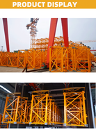 Grue à tour de construction portable de 10 tonnes QTZ200 H7015A, grue à tour à toit plat avec certification CE ISO, fournisseur