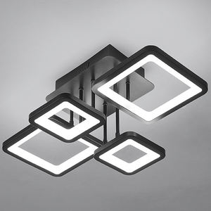 Modern Design Surface Mounted Black Dimmable square LED acrylic Ceiling <b>Lamp</b> <b>for</b> bedroom - Product Image 4