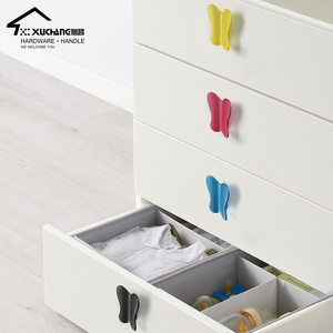 Dễ thương màu xanh bướm hình dạng Hợp kim kẽm núm Chất lượng cao 16mm trẻ em tủ quần áo & ngăn kéo tủ kéo xử lý cho phòng ngủ tủ quần áo sử dụng - Product Image 2