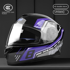 Tiêu chuẩn quốc gia mới 3C chứng nhận ABS vỏ xe máy đầy đủ mặt Mũ bảo hiểm chống sương mù rõ ràng Visor bông lót thiết kế đồ họa cho - Product Image 4