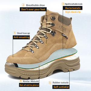 <span class=keywords><strong>Scarpe</strong></span> da lavoro a punta in acciaio di marca SAFETYLEADERS estate inverno e autunno - Product Image 6