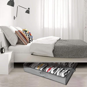 Organizador de Zapatos Plegable con 12 Compartimentos y Cubierta para Debajo de la Cama, Venta al Por Mayor - Product Image 2